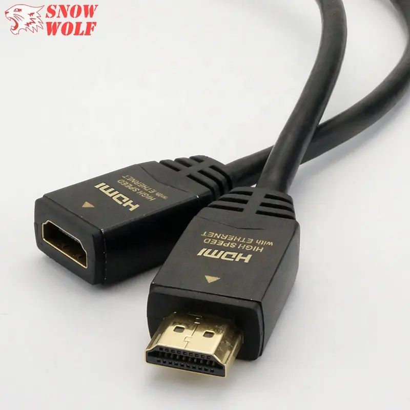 1ft 3ft 6ft Ultra HD 4K @ 60Hz HDMI 2.0 Laki-laki Ke Perempuan Kabel HDMI Kecepatan Tinggi 2.0 Ekstensi kabel