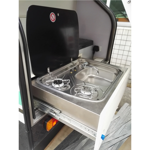 Petite <span class=keywords><strong>caravane</strong></span> de voyage tout-terrain pour couple avec tente et cuisine - Product Image 6
