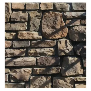 Painéis de pedra falsa, painéis de pedras artificiais decorativos para parede externa, pedra de painel