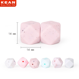 Fast Shipping Eco-friendly Safety Chewable <strong>Silicone</strong> <strong>Beads</strong> <strong>Silicone</strong> Hexagon <strong>Bead</strong> for Baby Teething - Product Image 6