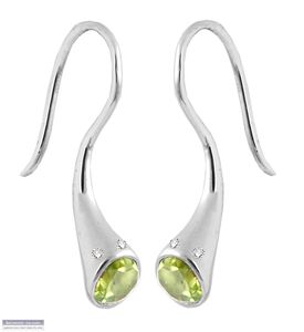 Luxury Famous Designer 925 Sterling Silver Green <b>Onyx</b> Stud <b>Earring</b> Gold Plated Geometric Pattern Cute for Wedding Gift Indian - Product Image 2