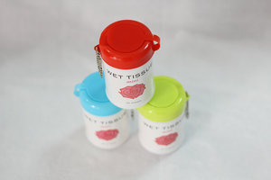 Mini Du Lịch Ướt Khăn Lau Canister Keychain Ống - Product Image 2