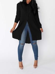 Camicetta in Chiffon da <span class=keywords><strong>donna</strong></span> <span class=keywords><strong>taglie</strong></span> <span class=keywords><strong>forti</strong></span> stile ciano verde kaki a maniche lunghe top Boyfriend Casual con bottoni Cardigan in Chiffon camicetta Pullover camicia - Product Image 5