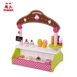 Niños alimentos pretend play set niños simulación de madera del helado del juego juguete tienda para 3 + - Product Image 2