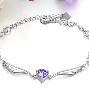 2015 new design ladies charm 925 italian silver bracelet