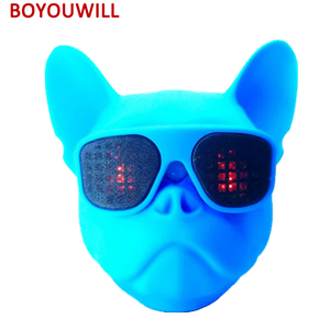 Boyouwill al por mayor Bulldog cabeza altavoz portátil cachorro con gafas perro Altavoz Bluetooth para el teléfono móvil - Product Image 4