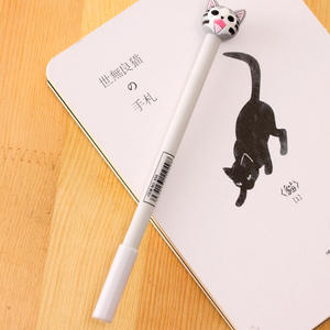 Nouveaux stylos gel mignons Kawaii en forme de <span class=keywords><strong>chat</strong></span> blanc, stylos gel en plastique <span class=keywords><strong>pour</strong></span> écrire, fournitures de bureau et scolaires, papeterie coréenne - Product Image 4
