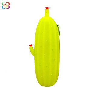 Sac à crayons en silicone avec impression personnalisée en gros Pochette à cosmétiques pour enfants au design de <span class=keywords><strong>cactus</strong></span> - Product Image 4
