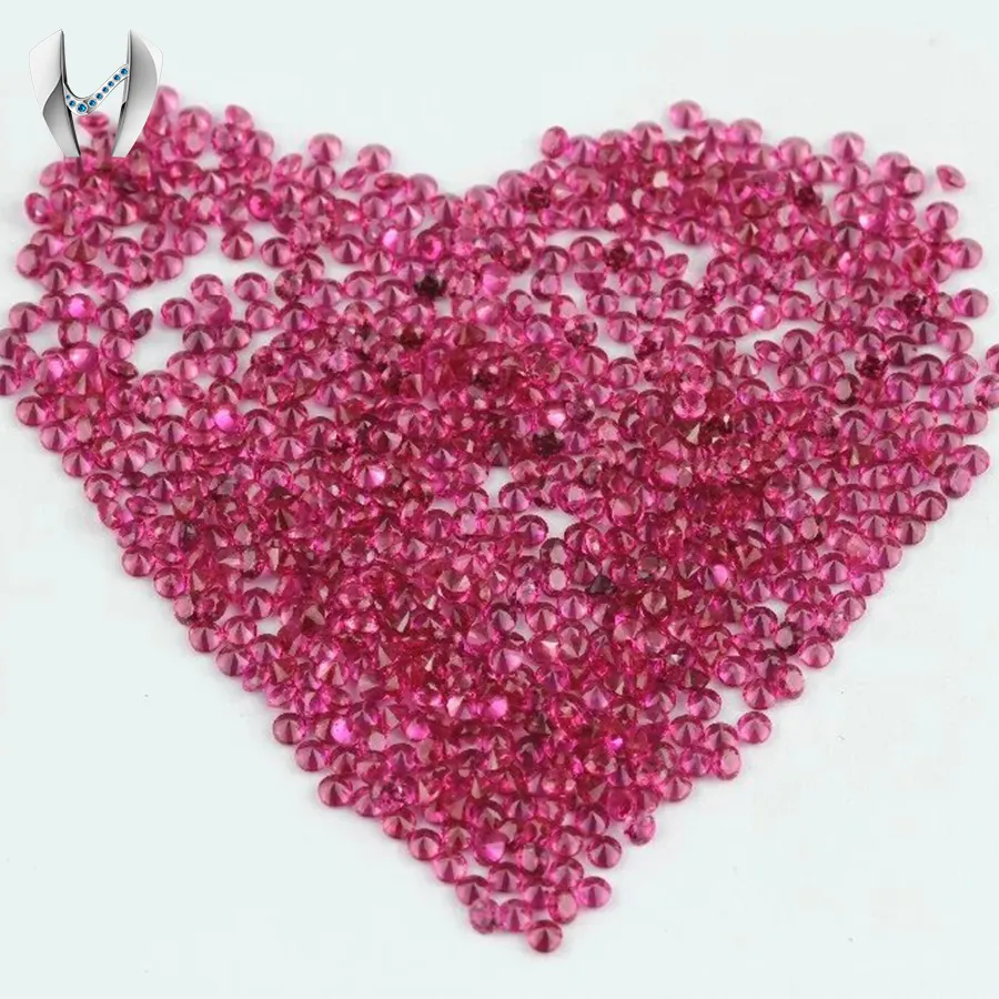 Alibaba Hot Sale Round 1.0mm 1.25mm Round Synthetic Ruby jewelry