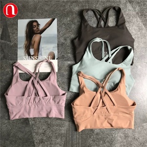 Soutien-gorge <span class=keywords><strong>de</strong></span> <span class=keywords><strong>sport</strong></span> rembourré à compression amovible Eyun <span class=keywords><strong>de</strong></span> haute qualité, 80 % nylon, 20 % élasthanne, pour la gym, le fitness et l'entraînement - Product Image 2