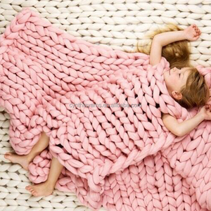 Naturale Sensazione di Morbidezza Super Chunky Gigante Filato di <span class=keywords><strong>Lana</strong></span> Merino Top Braccio di Lavoro A Maglia Filato Stoppino - Product Image 3