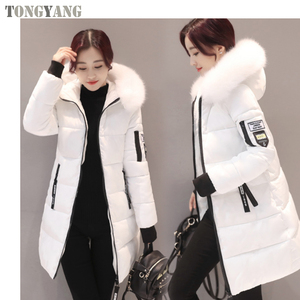 TONGYANG New Fashion Women Winter <strong>Jacket</strong> With <strong>Fur</strong> Collar Warm <strong>Hooded</strong> Female Womens Winter Coat Long Parka Outwear Female Coats - Product Image 2