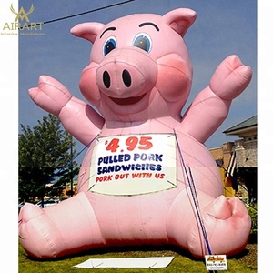 Encantadora cerdo inflable Rosa piggy desfile de Carnaval - Product Image 2