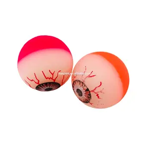 promotional custom Transparent rubber bouncing ball 3D bouncing ball eye figure rubber bouncy ball toys