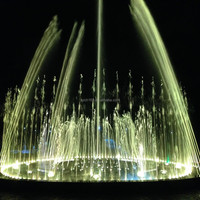 Fuente de Jardín de Piedra Grande de México, Fuente de Agua Musical Grande con Luz Móvil de Cabeza Computarizada a Prueba de Agua