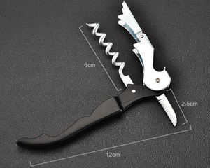 Multifuncional plegable camarero doble con bisagras sacacorchos <span class=keywords><strong>cerveza</strong></span> botella de vino abridor - Product Image 2