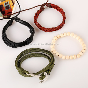 4Pcs Multistrato di Vendita di Ancoraggio <span class=keywords><strong>Perline</strong></span> Speranza Bracciali In Pelle Set per I Migliori Amici di Sesso Maschile Braccialetto Delle Donne Braslet Gioielli Turco - Product Image 5