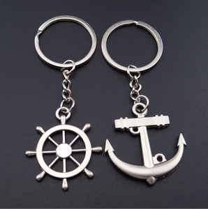 Di Modo D'argento Del Metallo di Stile di Vela di Ancoraggio a Forma di Souvenir <span class=keywords><strong>Portachiavi</strong></span> <span class=keywords><strong>Coppia</strong></span> - Product Image 3