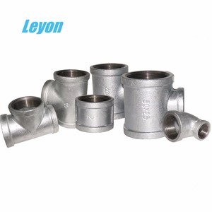 Leyon FM UL caliente sumergido unión galvanizada DIN estándar maleable <span class=keywords><strong>hierro</strong></span> 90 grados codo accesorio <span class=keywords><strong>de</strong></span> tubería - Product Image 5