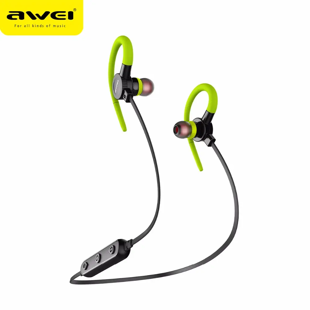 AWEI B925BL Earphone Bluetooth/Earbud Portabel Mode Grosir Headset Bluetooth Nirkabel Olahraga Mic Logam Tahan Air