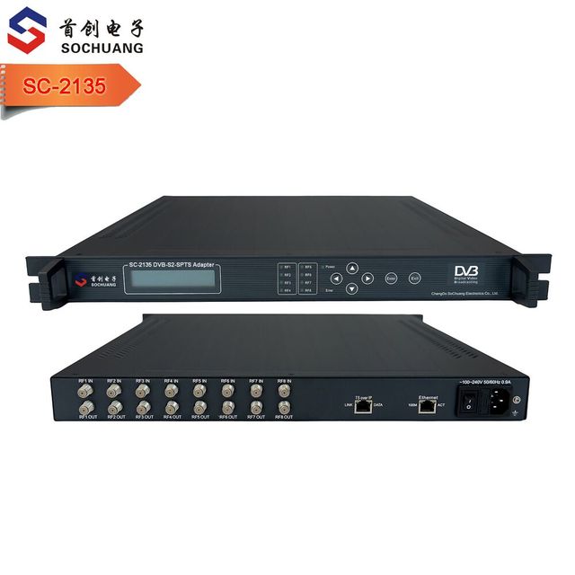 SC-2135  DVB-S2 IPTV  Gateway / 8 DVB-S2  to 64 Ip Spts Gateway