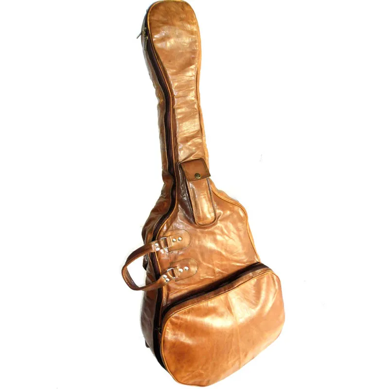 विंटेज चमड़ा गिटार बैग/गिटार टमटम बैग