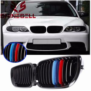 1 คู่ 3 สีแบบ Single Line กระจังหน้าสำหรับ BMW 3 Series E46 <span class=keywords><strong>4</strong></span> <span class=keywords><strong>ป</strong></span>ระตู 2002 2003 2004 - Product Image 5