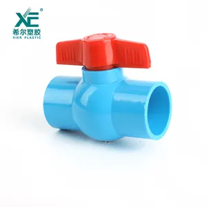 Harga Yang Baik Merah Menangani Plastik Pvc Gate Kompak Ball Valve