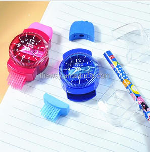 Fancy jam tangan pensil wajah, rautan pensil dengan penghapus dan kuas 3 in 1 hadiah yang bagus untuk anak-anak - Product Image 5