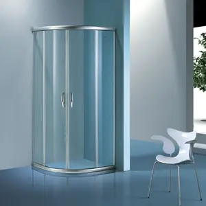 Good quality curved bathroom door hot sale two sliding glass door shower cabin