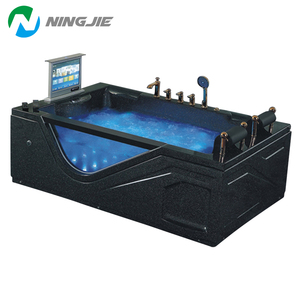 Baignoire portative de couleur de tourbillon de massage acrylique noir de <span class=keywords><strong>Jaccuzi</strong></span> pour des adultes avec la TV - Product Image 3