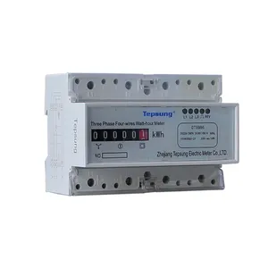 LCD Digital Display Din Rail Three Phase Static Energy Meter Electronic Kwh Meter Smart Electric Power Meter Watt-hour Meter