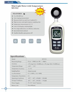 Equipamento de teste funções de temperatura aaa medidor de luz digital bateria - Product Image 5