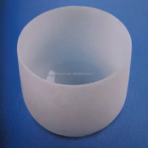 Kuarsa Leburan Silika Crucible, Semi Transparan Sintered Kaca Crucible untuk Pengujian Laboratorium