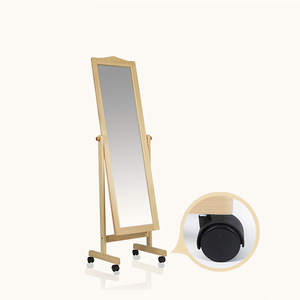 150*30cm <strong>Pine</strong> Wood Frame Standing <strong>Mirror</strong> for Dressing Room With Wheels Floor <strong>Mirror</strong> Full Length <strong>Mirror</strong> Miroir Spiegel Espejo - Product Image 4