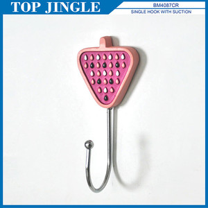 Adorable adhesivo de ganchos de plástico para colgar cromado - Product Image 1