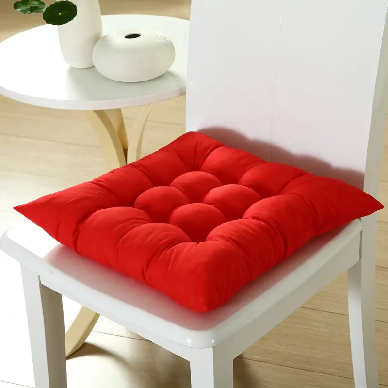 Sofá de poliéster grosso colorido, escovado, cor sólida, arroz, cadeira, almofada