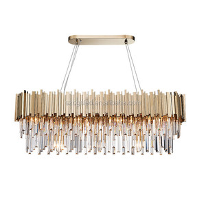 <span class=keywords><strong>Lampadario</strong></span> Rettangolare <span class=keywords><strong>Moderno</strong></span> in Acciaio Inox e Cristallo Design Italiano E14 per Hotel e Ristoranti Stile <span class=keywords><strong>Rustico</strong></span> - Product Image 1
