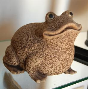 Estatua de Toad Feng Shui de Animal de jardín, sapo de piedra antigua, dinero