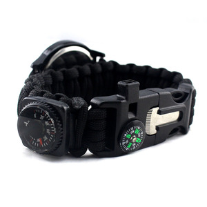 Kits de Reloj de Supervivencia para Exteriores que Incluyen Brújula de Paracord, Silbato y Línea de Pesca, Anzuelos de Pesca, Reloj de Supervivencia con Paracord - Product Image 4