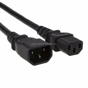 Cabo de extensão de energia para computador, cabo de 3 pés 14awg/16awg-c14 to c13 pdu