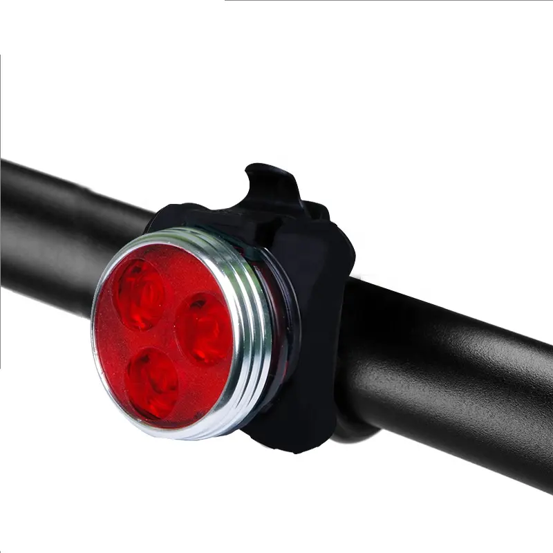 Promotional 3 SMD LED Waterproof USB Rechargeable Led Bicycle Light Safety Warning Led Red Light For Front Rear