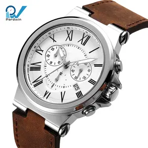 10 ATM wasserdichtes Doppel register Stahl Chronograph Edelstahl Uhren armband Anti reflex Saphirglas