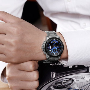 <span class=keywords><strong>BOSCK</strong></span> นาฬิกาควอตซ์ของผู้ชาย,นาฬิกาออโต้ Montre ทนทานต่อน้ำทำจากสเตนเลสสตีลลำลองแนวธุรกิจปี3116 - Product Image 6