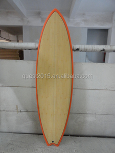 لوح ركوب الأمواج قصير بتصميم خاص على شكل ذيل السنونو، مصنوع من الإيبوكسي مع طبقة خارجية من الخيزران - Product Image 6