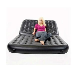 Sleeper love seat sofá cama plegable de <span class=keywords><strong>aire</strong></span>, sofá cama inflable 5 <span class=keywords><strong>en</strong></span> 1 tamaño queen - Product Image 1