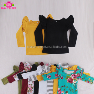 Abbigliamento bambino Glassa Dell'increspatura Raglan <span class=keywords><strong>T</strong></span>-<span class=keywords><strong>Shirt</strong></span> Per Bambini Boutique di Abbigliamento Delle Ragazze 3/4 Del Leopardo Del Manicotto Dell'increspatura Raglan Camicia - Product Image 6