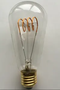 ST64 ambre à économie d'énergie en verre vintage Edison style LED lumière lampes ampoule pour la décoration