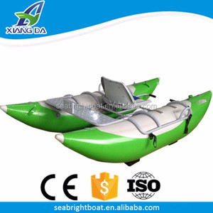 เรือพีวีซีวัสดุและอลูมิเนียมกรอบ <span class=keywords><strong>Cataraft</strong></span> ทนทานหนึ่งคนพองที่ดีที่สุดโป๊ะเรือสำหรับขาย - Product Image 6