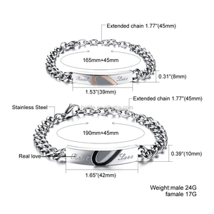 Cadena <span class=keywords><strong>de</strong></span> Mano <span class=keywords><strong>de</strong></span> Plata para Parejas, Diseño <span class=keywords><strong>de</strong></span> Moda, Joyería Más Vendida - Product Image 6